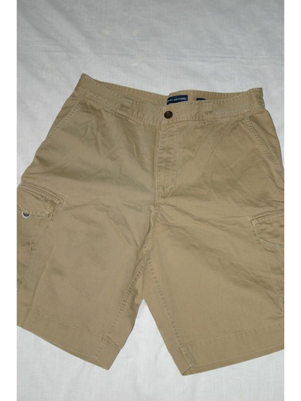 John Ashford Mens Tan Shorts Button Zipper Inseam 11.5" Pockets Size 33